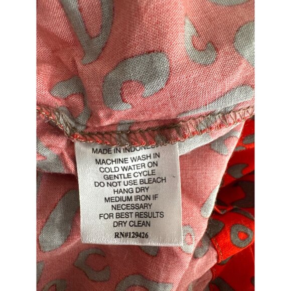 Escapada Womens Red Animal Print Dress size large L 3/4 Sleeve - Picture 4 of 4